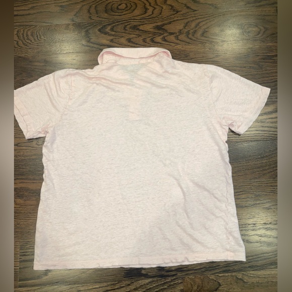 Light Pink Collared Linen Shirt Boys M - Picture 3 of 3